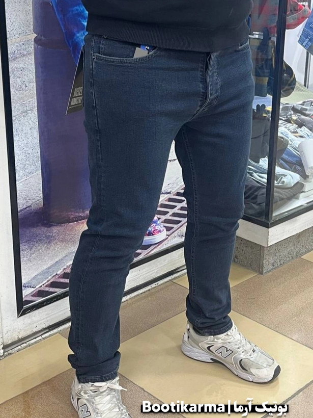 شلوار جین راسته مردانه رنگ آبی سورمه ای تیره اورجینال ترک درجه یک