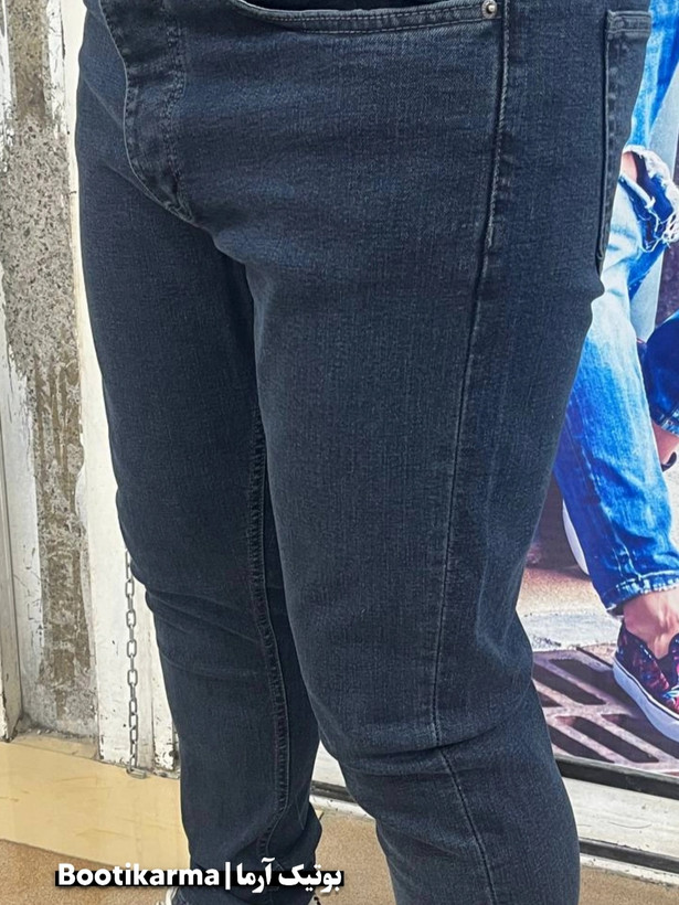 شلوار جین راسته مردانه رنگ آبی سورمه ای تیره اورجینال ترک درجه یک