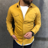 پیراهن آستین بلند کتان دو جیب - رنگ بندی کامل