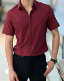 پیراهن آستین کوتاه مردانه تک رنگ با تنخوری و کیفیتی بسیار عالی