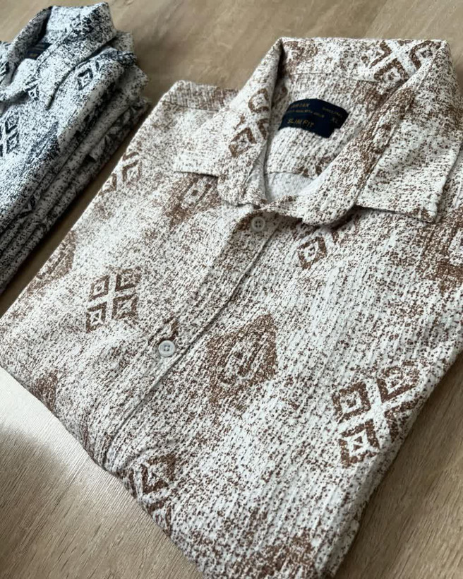 پیراهن کنفی آستین کوتاه مردانه ارجینال،نخ ترک با کیفیتی بسیار عالی تولید شرکت L CON کپی