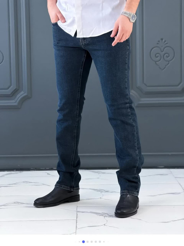 شلوار جین راسته پارچه ترک آبی تیره تولید شرکت LCON